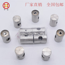 New product 304 stair handrail guardrail column pipe accessories stainless steel railing connector single and double tooth brushed sets