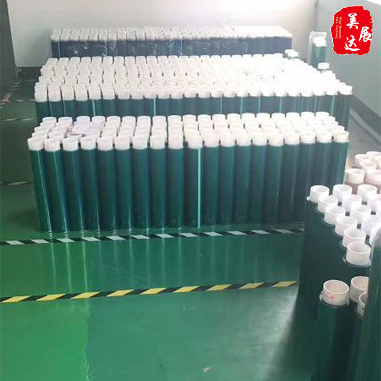 Manufacturer PET green high temperature silica gel with industrial spray painting electroplating line shielding the whole bulk material 55UM thickness