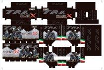 Cloud map decals Bellari TRK502 radish aluminum alloy film side box reflective sleeve stickers waterproof and wear-resistant stickers