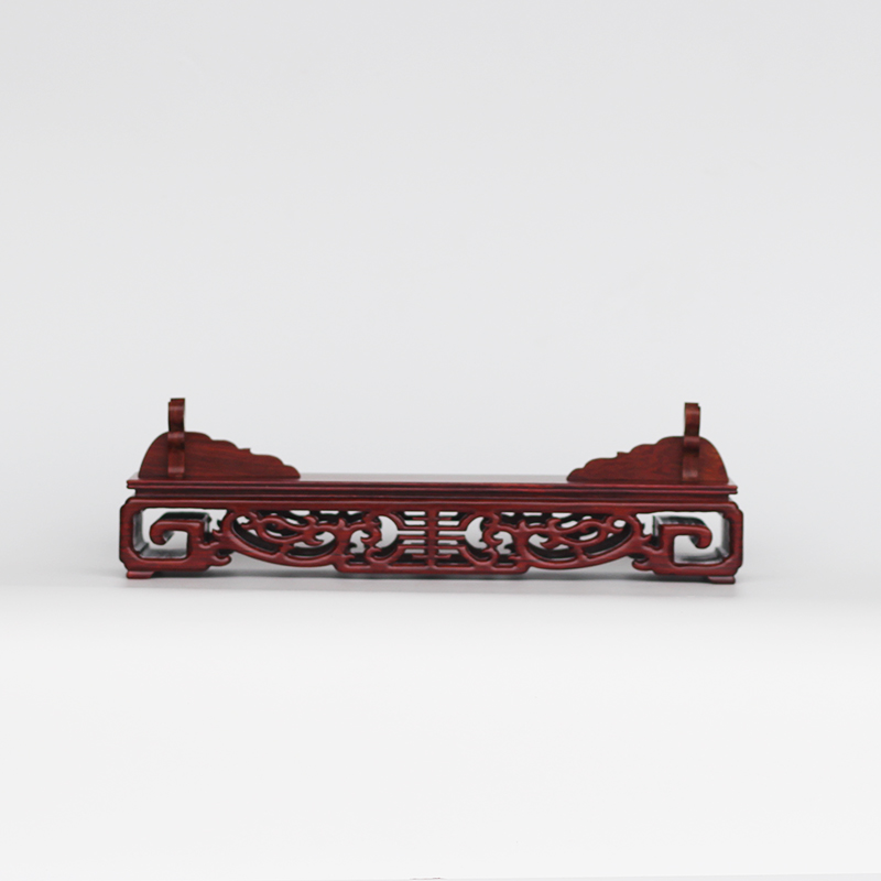 Ruyi brackets show sword solid wood tray racks annatto ivory horns woodcarving craft base