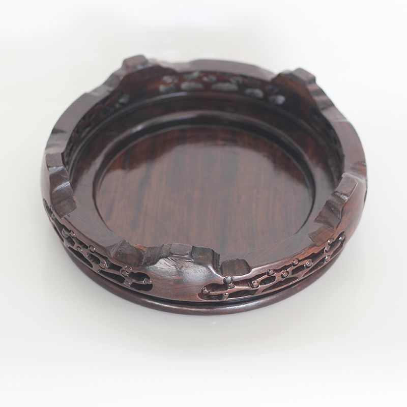 The New Chinese teapot tap vase jade Buddha put frame wenge log mahogany round the base seat