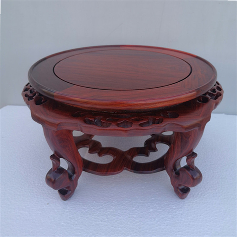 What annatto red acid flowers red sandalwood vase, the teapot furnishing articles an egg - shaped miniascape of base frame high base