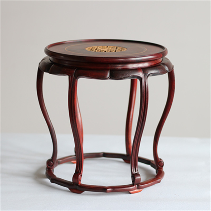 What annatto red acid flowers red sandalwood vase, the teapot furnishing articles an egg - shaped miniascape of base frame high base