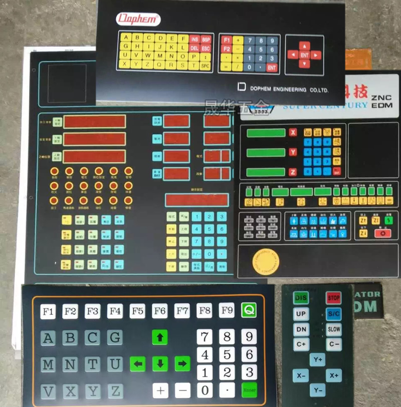 Super century double speed special Dufenqunji silicon special spark machine key panel film Qinghong manual control box operation sticker