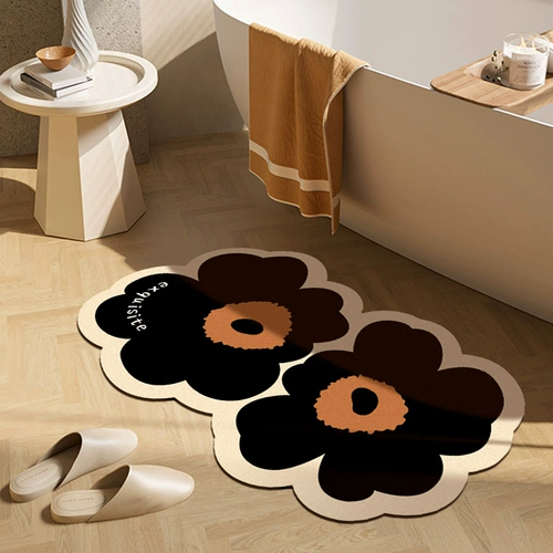 Садовая имитация диатомовая грязь мягкая подушка туалетная дверь против стекла воды -шестерна вода для ванной комнаты ног купание туалетная дверь подушка