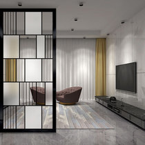 Changhong art glass partition lattice light luxury bathroom Living room Bedroom screen background wall Aisle entrance tempered