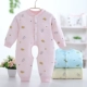 Babyiesies dày sơ sinh romper cotton cotton 0 quần áo trẻ em mùa thu và mùa đông 3 ấm 6 tháng 12 quần áo jumsuit nhung trẻ em