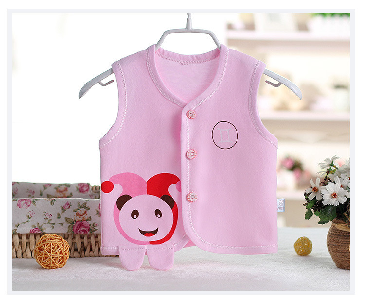 Bé sơ sinh cotton vest mùa xuân và mùa thu trẻ em vest bé vest vest lớp duy nhất mỏng nam giới và phụ nữ bé mùa hè