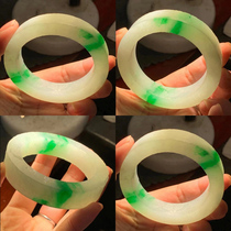 Myanmar jade raw stone Semi-ming material Jade wool material natural ice color material Laokeng Yang green bracelet material free processing