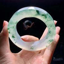 Yunnan Myanmar natural jade raw stone Jade wool material High ice species floating flower bracelet embryo private custom SF