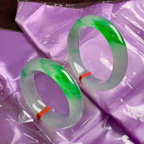 Myanmar jade raw stone semi-ming material natural jade wool ice Yang green bracelet free custom protection