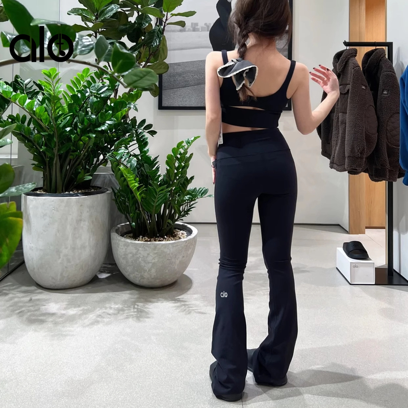 Aloide In-Stock Kim Ji-Soo Style High-Waisted Hip-Lifting Yoga Pants Women's Slimming Pants Casual Sports Flared Pants Aloide In-Stock Kim Ji-Soo Style High-Waisted Hip-Lifting Yoga Pants Women's Slimming Pants Casual Sports Flared Pants