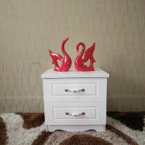 Minimalist Fashion White Piano Baking Lacquered Bed Head Cabinet Piano Baking Lacquered Headboard Classic Locker  