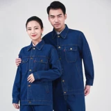 Хлопковый джинсовый износостойкий комбинезон с молнией, увеличенная толщина, защита от ожогов