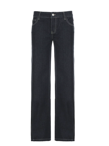 Rockmore [American Simple] антикварные буквы, вышитые в вышившие джинсы.