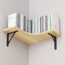 No-punch wall shelf corner bookshelf corner wall shelf triangle shelf corner wall-mounted