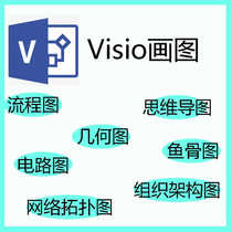 Visio drawing flow chart production organization chart mind map circuit diagram painting fishbone diagram