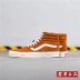 Vans SK8 mới của Master hi màu xanh đậm cam nhạt màu xám cổ điển đầy đủ lông thú nam và nữ đôi giày vải giày thể thao trắng Plimsolls