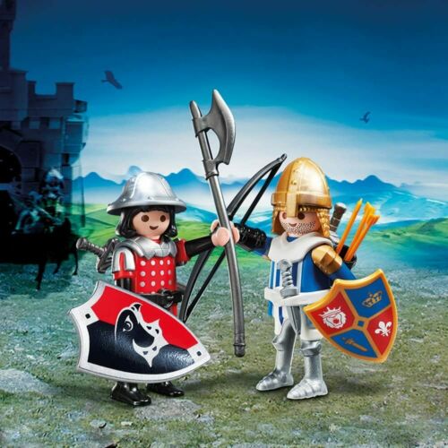 Out of print German playmobil Mobi World 5166 Lion Falcon Knight Warrior