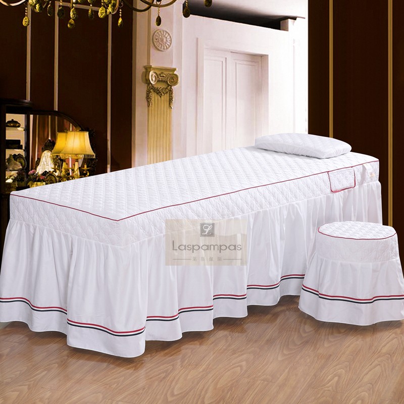 60S bông satin jacquard bông denim bedspread vẻ đẹp SPA khử trùng có thể được tùy chỉnh - Trang bị tấm khăn trải giường spa