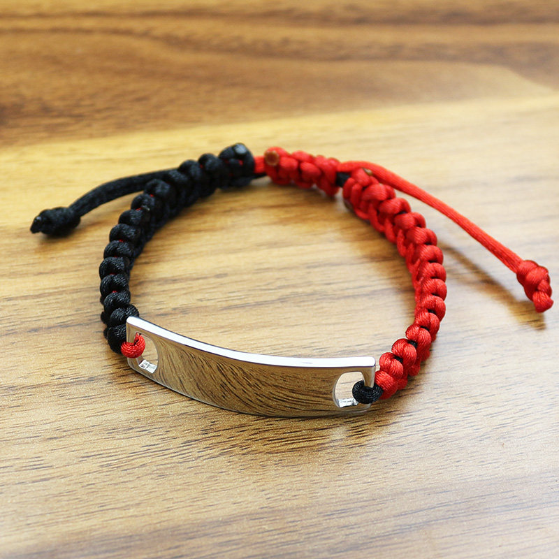 Curved curved hand rope can be laser engraved custom hand-woven hand-woven rope university male and female couples gift students