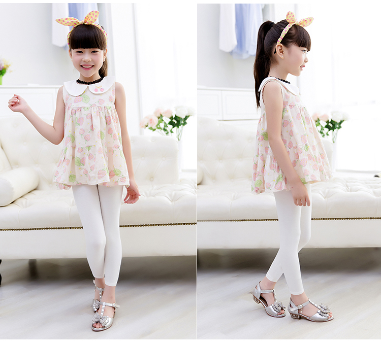 Quần legging nữ mùa hè mỏng màu đen 9 điểm quần trẻ em trẻ em 9 quần nữ modal quần nữ - Quần quần baggi bé gái