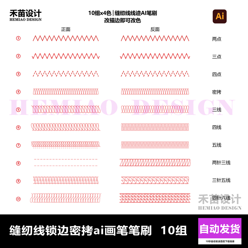 Clothing Design, Double-Sided Sewing Thread, Overlock Stitching, Three-Needle Five-Thread, Four-Needle Six-Thread, Ai Brush Design Materials Clothing Design, Double-Sided Sewing Thread, Overlock Stitching, Three-Needle Five-Thread, Four-Needle Six-Thread, Ai Brush Design Materials