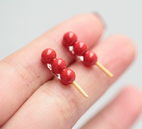 Милая игра с едой, серьги, клипсы, DIY, серебро 925 пробы