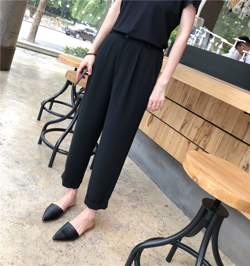 MKD / 2019 sản phẩm mùa hè mới Vải mùa hè siêu mỏng 9 điểm còng chân phù hợp với quần - Khởi động cắt đồ mặc nhà