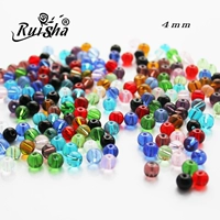 RuiSha Браслет из бисера ручной работы, бусины, аксессуар, ткань, стеклянная штора, DIY, 4мм