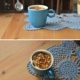 (Двухслойный кофейный пудинг Cupding Blue Grass Flower) 8 × высокая 8 см.