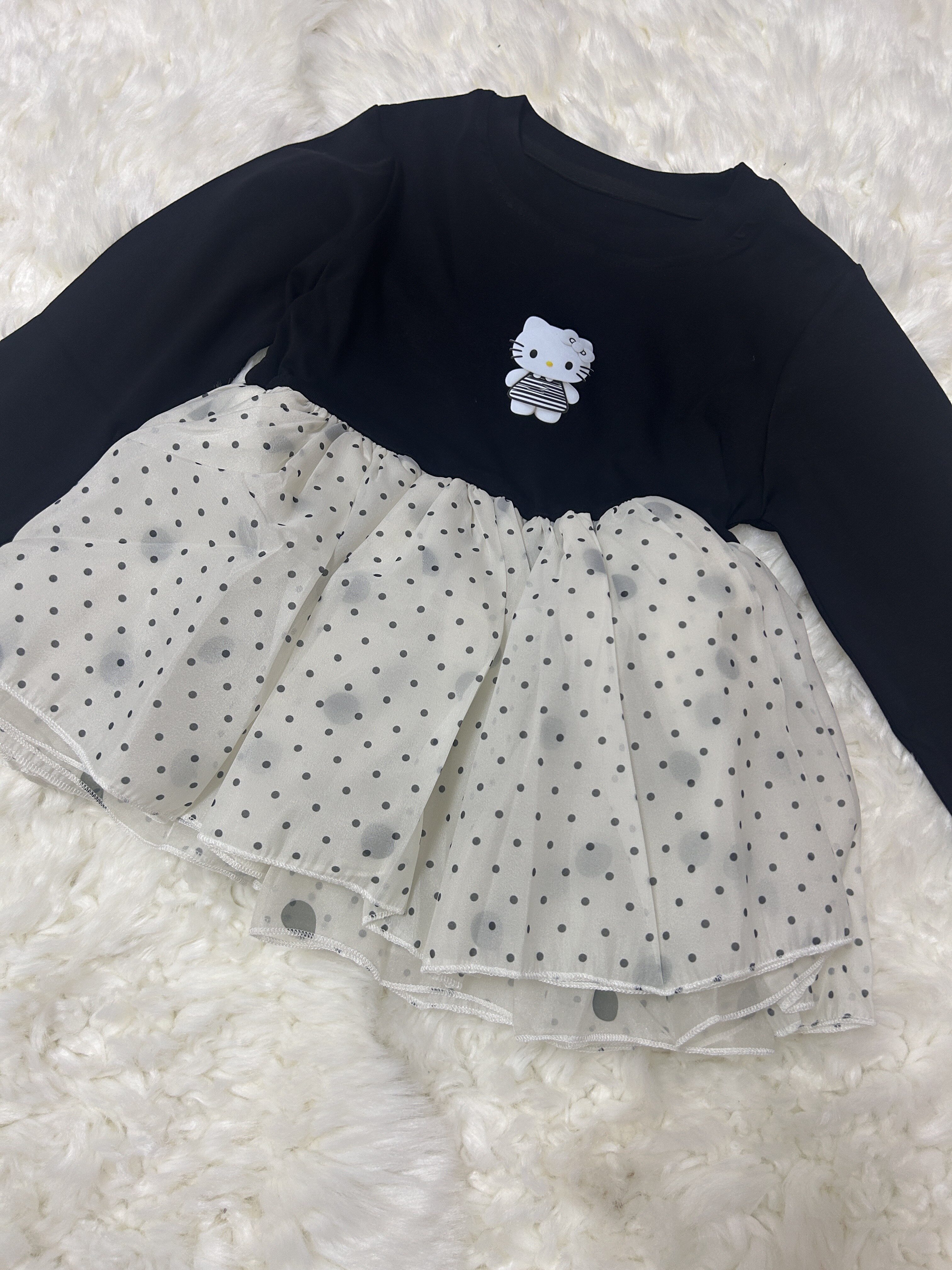 Customer photo for Black Mesh-Panel Kitty Top, 120cm