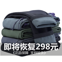 Autumn and winter outdoor assault pants mens and womens fleece pants waterproof and breathable mountaineering pants plus velvet cold-proof ski pants