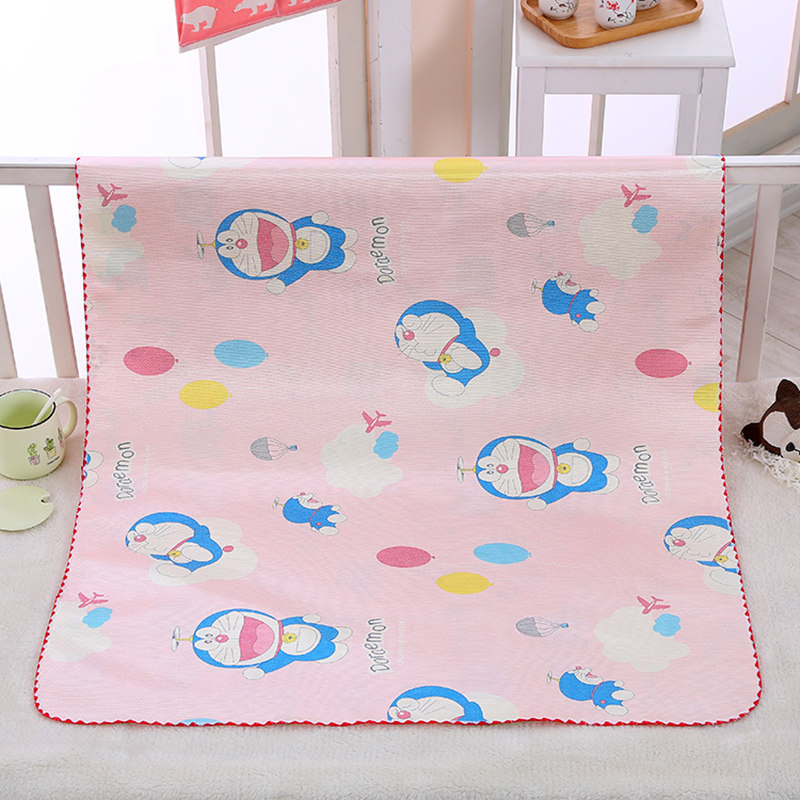 Baby ice silk cool mat anti-urinating pad waterproof breathable washable leak-proof double-sided thin crystal velvet baby mattress summer