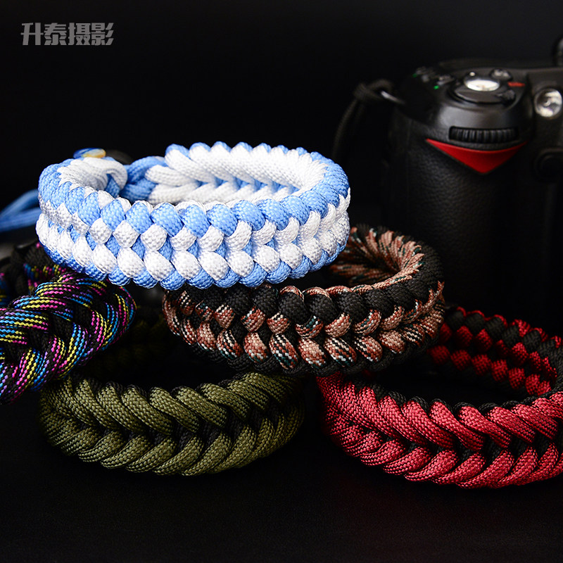Original double-sided hand-woven rope thickening decompression single-eye camera wrist guard micro-single-eye camera lanyard hand rope