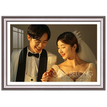 Photo wall photo frame combination creative wall hanging ins wedding photos living room bedroom sofa decoration background wall large size