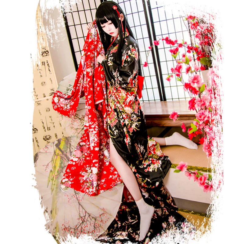 Hell girl anime cosplay trang phục nữ Yan Moai phong cách cổ kimono cos quần áo xl code tóc giả toàn bộ - Cosplay