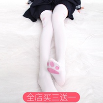 (Eggshell Laboratory) cats claw pantyhose footprints over the knee socks Printed thigh socks Velvet
