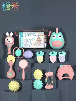 Hand Bell 3 baby toys 12 months 8 puzzle 6 gear gear for boys and girls 5 early education newborn baby 0-1 years old