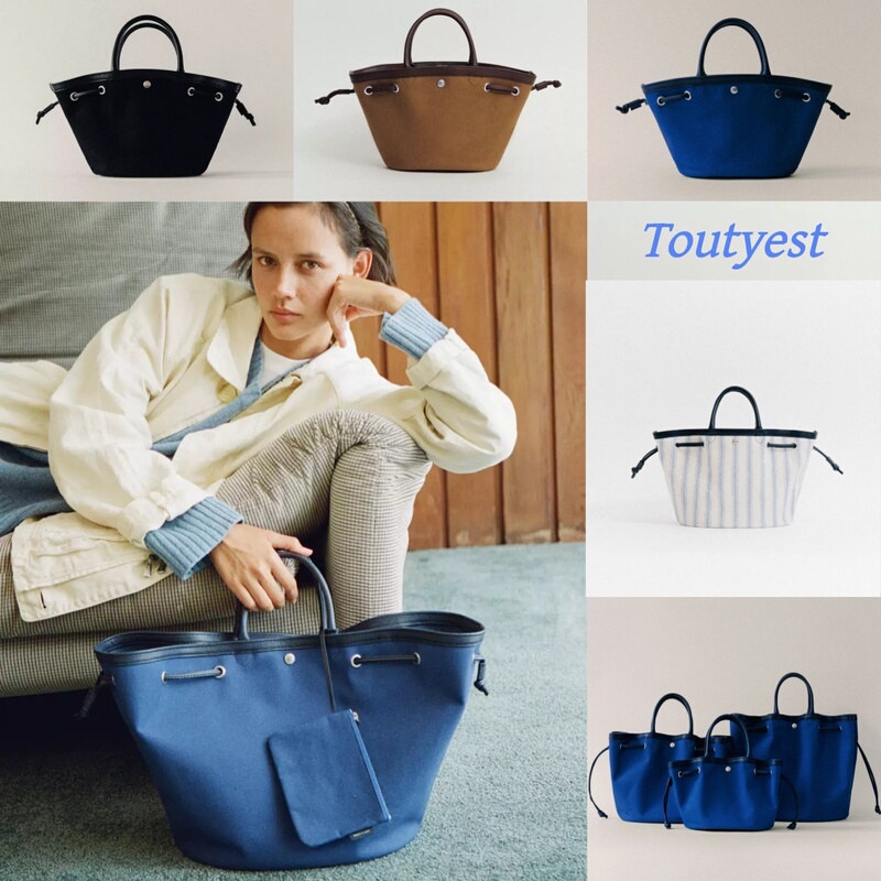 Authentic Korean In-Stock Tote Bag, Canvas Spliced with Sheepskin, Waterproof Mother-Child Bag, Tote Bag