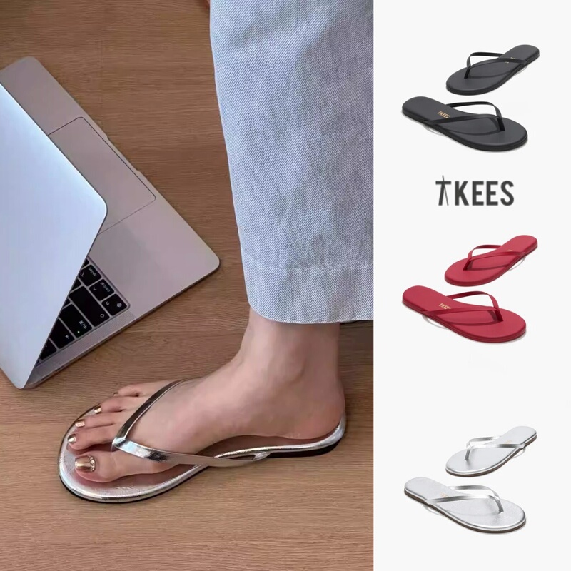 Authentic American Tkees Flip-Flops, Simple and Comfortable for Outdoor Wear, Leather Handmade Beach Sandals, Flat-Soled Thong Slippers