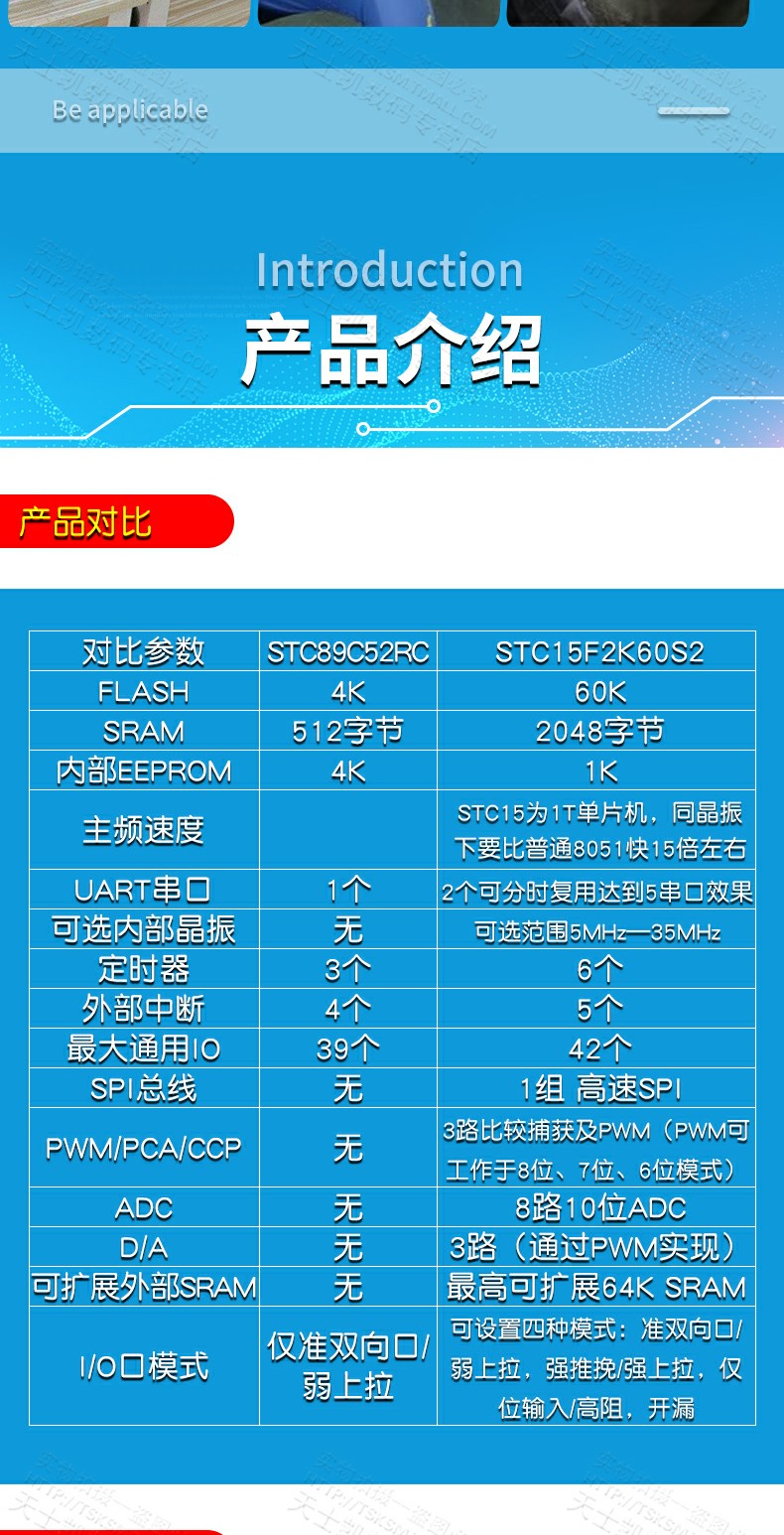 STC15F2K60S2单片机 小系统板 C51开发板 单片机学习板esp8266