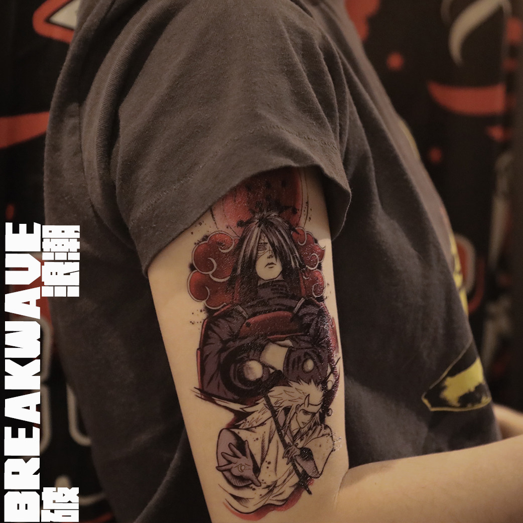 Breaking the tide ordinary tattoo stickers Naruto Uchiha Madara six spots two-dimensional anime