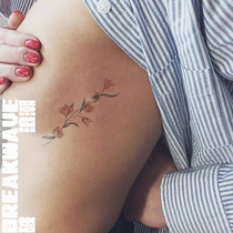Breaking wave ordinary tattoo stickers plain flower ins Wind sexy beautiful babes clavicle beauty hipster style