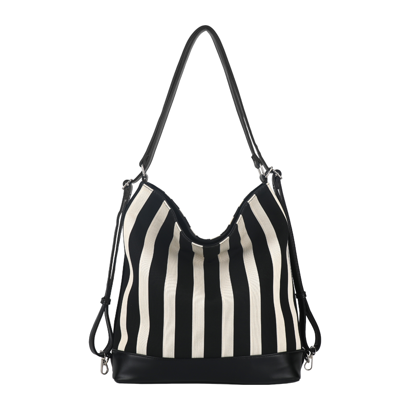 BEGOOER Lazy Stripe Tote Bag for Women, Niche Design Multifunctional Backpack, Large Capacity Commuter Shoulder Bag - Thumbnail 5