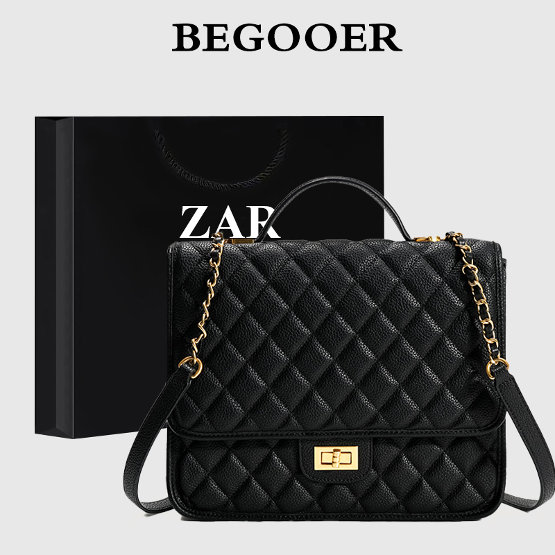 BEGOOER バックパック女性の通勤ハイエンドウエスタンバックパックスモールフレグランススタイルダイヤモンドデザインハンドバッグ 2024