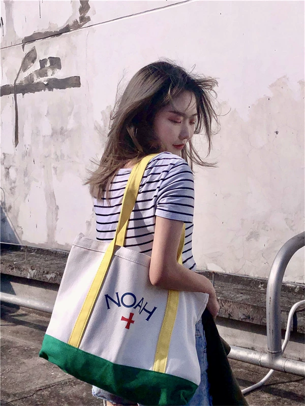 túi tote len Nô -ê Túi Tote Bag Cross Logo In Túi Túi vai nam và Phụ nữ Túi Canvas túi tote trong suốt túi tote đi học