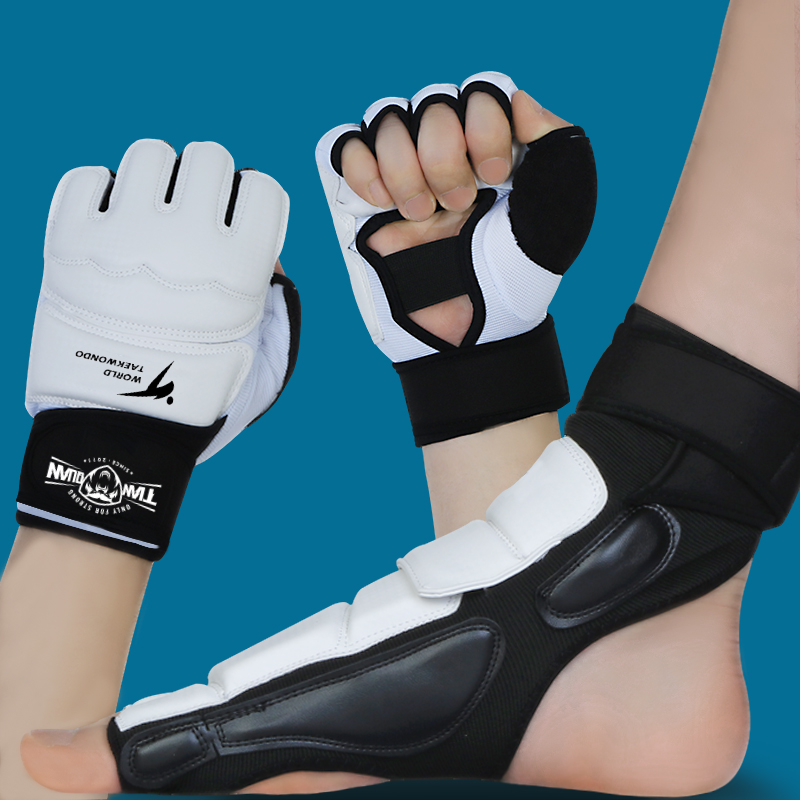 Taekwondo foot guards, hand guards, children's guards, a full set of actual combat gloves, instep guards, adult training competition type