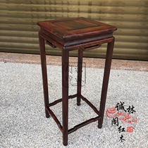 Mahogany furniture Lao big red acid branch flower rack Cochin yellow sandalwood tenon and mortise and tenon flower rack Chinese solid wood bonsai rack shelf