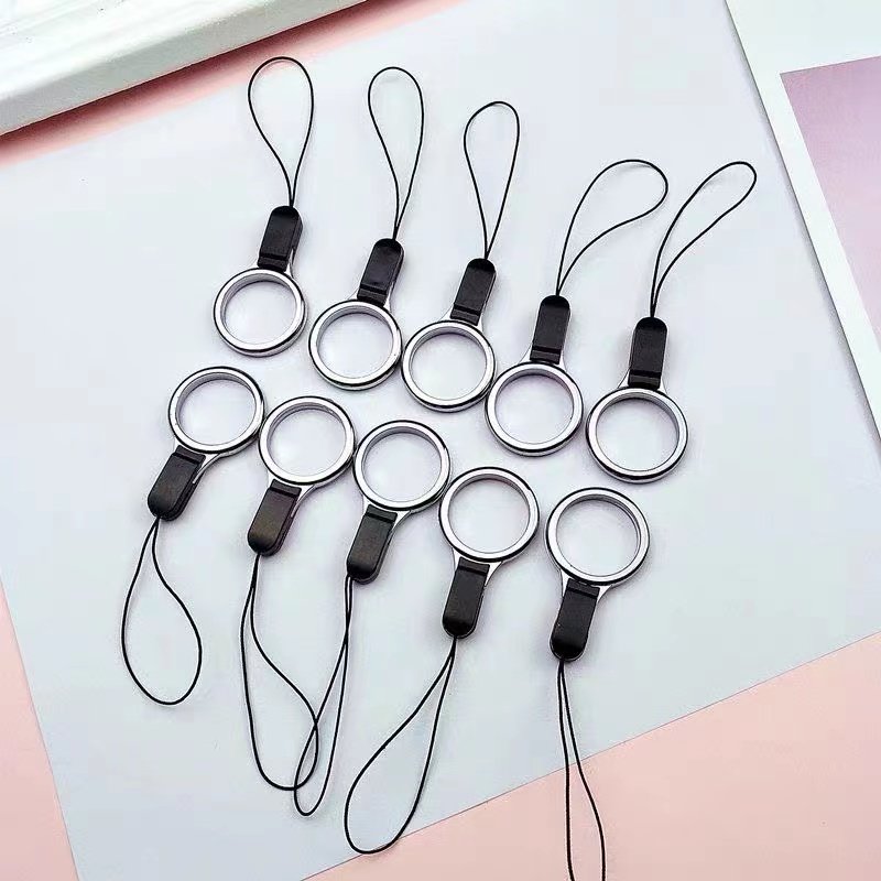 Short Phone Lanyard with Finger Clip, Short Strap with Ring Buckle, Suitable for USB Drives, Earphones, Cd Players, Cameras, Keys, Anti-Drop Phone Case Lanyard